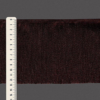 FRANJA FINA LISA 12,8cm MARROM 10m