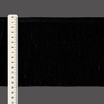 FRANJA FINA LISA 13,8cm PRETO 10m