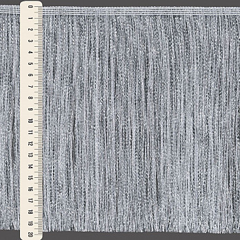 FRANJA FINA LISA 19,8cm BRANCO/PRATA 10m
