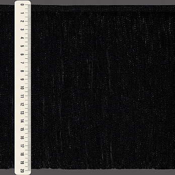 FRANJA FINA LISA 19,8cm PRETO 10m