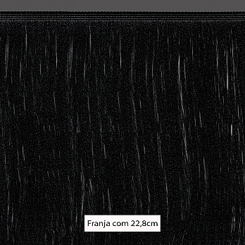 FRANJA FINA LISA 22,8cm PRETO 10m