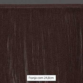 FRANJA FINA LISA 24,8cm MARROM 10m