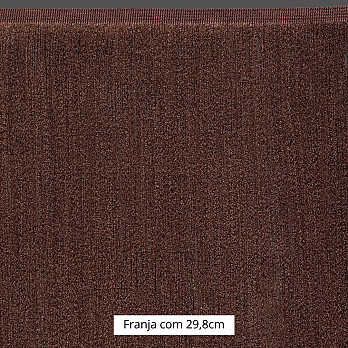 FRANJA FINA LISA 29,8cm MARROM 10m