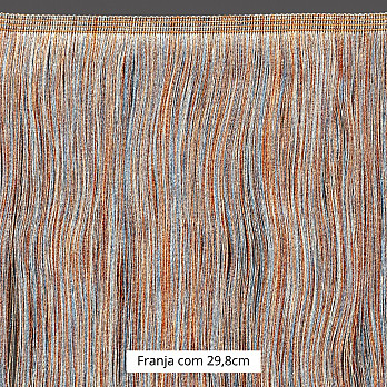 FRANJA FINA LISA 29,8m AZUL/MARROM QUEIMADO/BEGE 10m