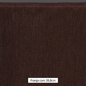 FRANJA FINA LISA 39,8cm MARROM 10m