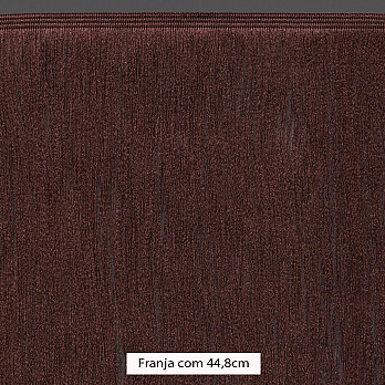 FRANJA FINA LISA 44,8cm MARROM 10m