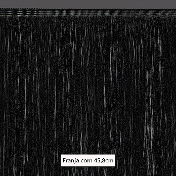 FRANJA FINA LISA 45,8cm PRETO 10m