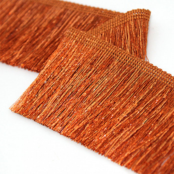 FRANJA FINA LISA 4,8cm MARROM QUEIMADO/COBRE 10m