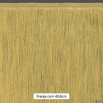 FRANJA FINA LISA 49,8cm AMARELO 10m