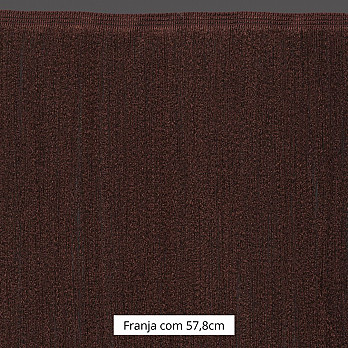 FRANJA FINA LISA 57,8cm MARROM 10m