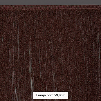 FRANJA FINA LISA 59,8cm MARROM 10m