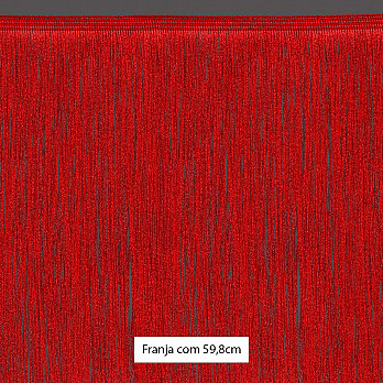FRANJA FINA LISA 59,8cm VERMELHO 10m