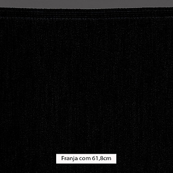 FRANJA FINA LISA 61,8cm PRETO 10m