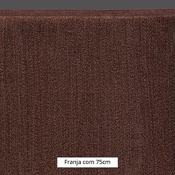 FRANJA FINA LISA 75cm MARROM 10m