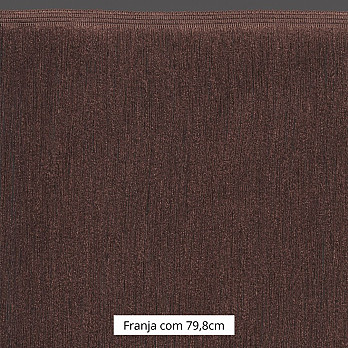 FRANJA FINA LISA 79,8cm CHOCOLATE 10m