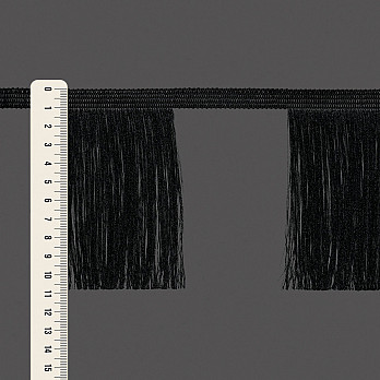 FRANJA INTERCALADA LISA 10,8cm PRETO 10m