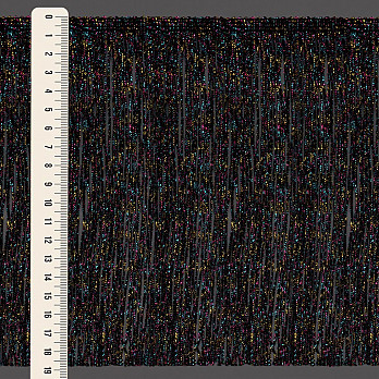 FRANJA LISA 18,8cm PRETO/MULTICOR 10m