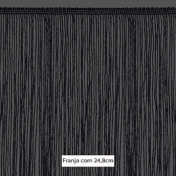 FRANJA LISA 24,8cm PRETO 10m