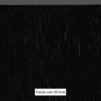 FRANJA LISA 39,5cm PRETO 10m