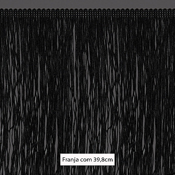 FRANJA LISA 39,8cm PRETO 10m