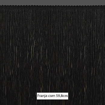 FRANJA LISA 59,8cm PRETO 10m