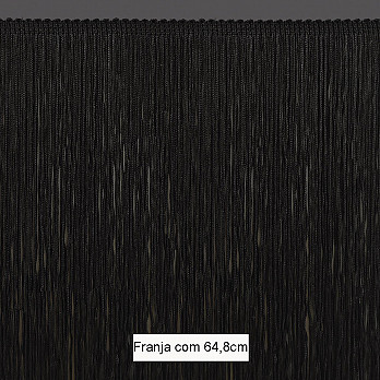 FRANJA LISA 64,8cm PRETO 10m