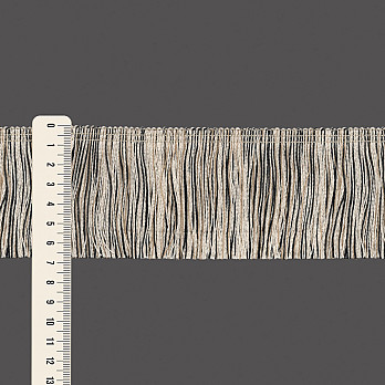 FRANJA LISA 6,8cm AREIA ESCURO/CRU/PRETO 10m