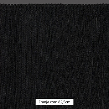 FRANJA LISA 82,5cm PRETO 10m