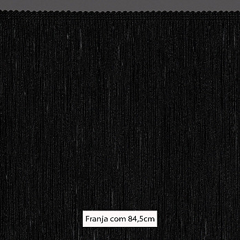 FRANJA LISA 84,5cm PRETO 10m