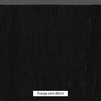 FRANJA LISA 85cm PRETO 10m