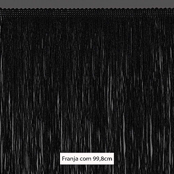 FRANJA LISA 99,8cm PRETO 10m