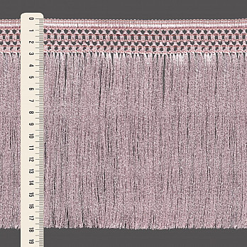 FRANJA MACRAMÊ 17,8cm ROSA BEBÊ 11m
