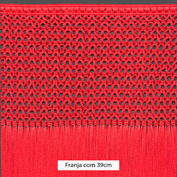 FRANJA MACRAMÊ 39cm CEREJA 10m