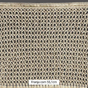 FRANJA MACRAMÊ 55,1cm AREIA ESCURO 10m