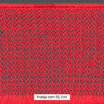 FRANJA MACRAMÊ 55,1cm TOMATE 10m