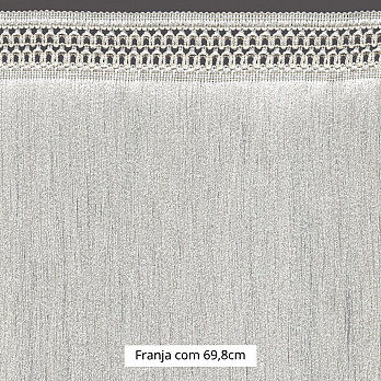 FRANJA MACRAMÊ 69,8cm CHAMPAGNE 10m