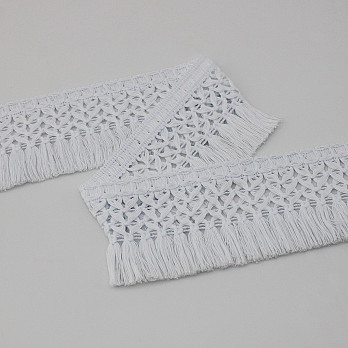 FRANJA MACRAME 7cm BRANCO 10m