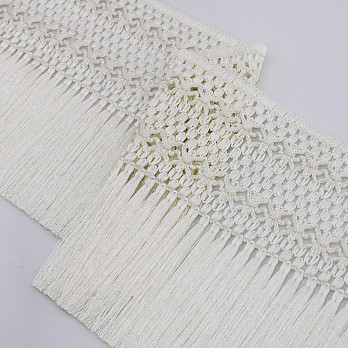 FRANJA MACRAMÊ FLOR 14,7cm CHAMPAGNE 10m