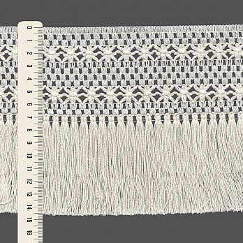 FRANJA MACRAMÊ FLOR 14,7cm CRU 10m
