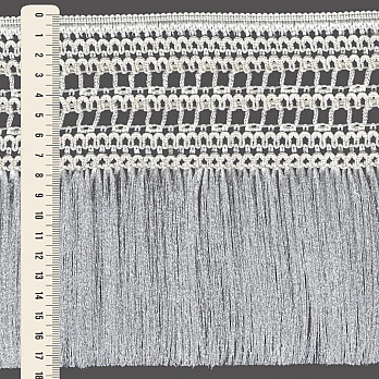 FRANJA MACRAMÊ PALITO 17,6cm CHAMPAGNE 10m