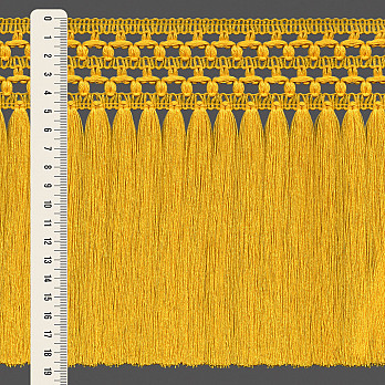 FRANJA MACRAMÊ PINGENTE 18,8cm AMARELO 10m