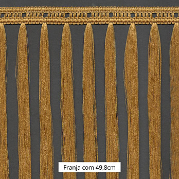 FRANJA MACRAME PINGENTE 49,8cm BEGE 10m