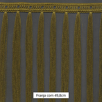 FRANJA MACRAME PINGENTE 49,8cm VERDE LIMO 10m