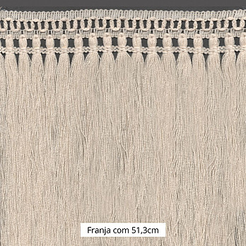 FRANJA MACRAMÊ PINGENTE 51,3cm CRU 10m