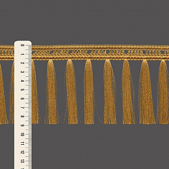 FRANJA MACRAME PINGENTE 9,8cm BEGE 10m