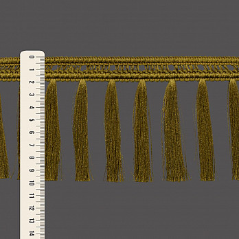 FRANJA MACRAME PINGENTE 9,8cm VERDE LIMO 10m