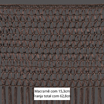 FRANJA MACRAMÊ TESSA X 62,8cm CAFÉ 10m