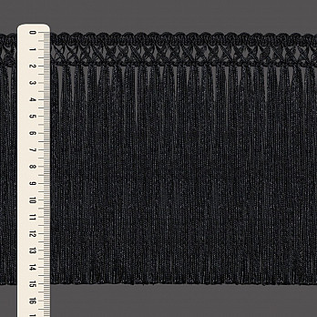 FRANJA MACRAMÊ X 15cm PRETO 10m
