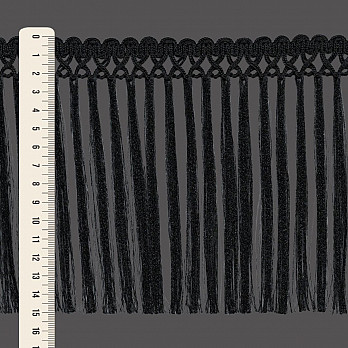 FRANJA MACRAMÊ X 15cm PRETO 10m
