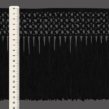 FRANJA MACRAMÊ X 17,5cm PRETO 10m